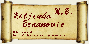 Miljenko Brdanović vizit kartica